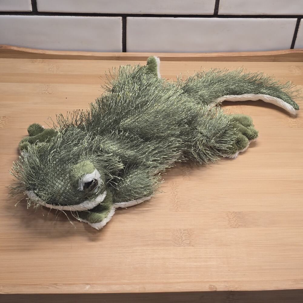 Ganz Webkinz Green Gecko Lizard Retired Fuzzy Plush‎ Stuffed Animal No Code 10"